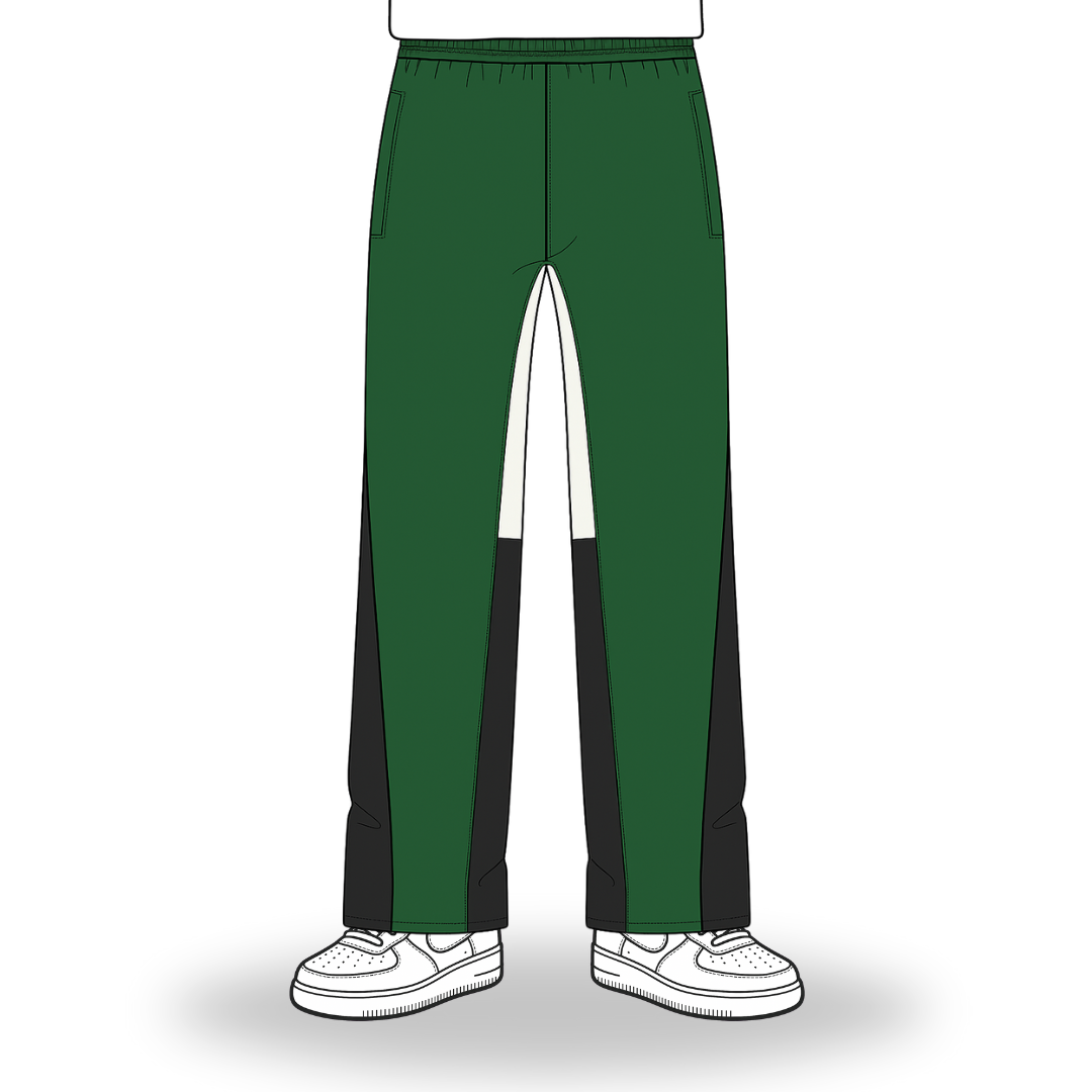the flared jogga' - green