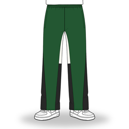 the flared jogga' - green