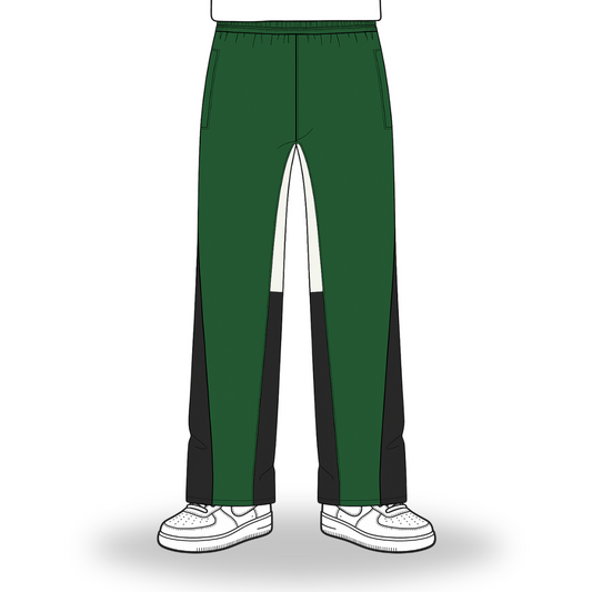 the flared jogga' - green