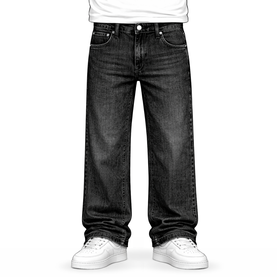 the straight leg jeans - black No Sauce