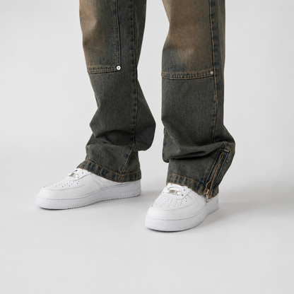 the straight leg carpenta’ jeans - blue (mocha wash) No Sauce