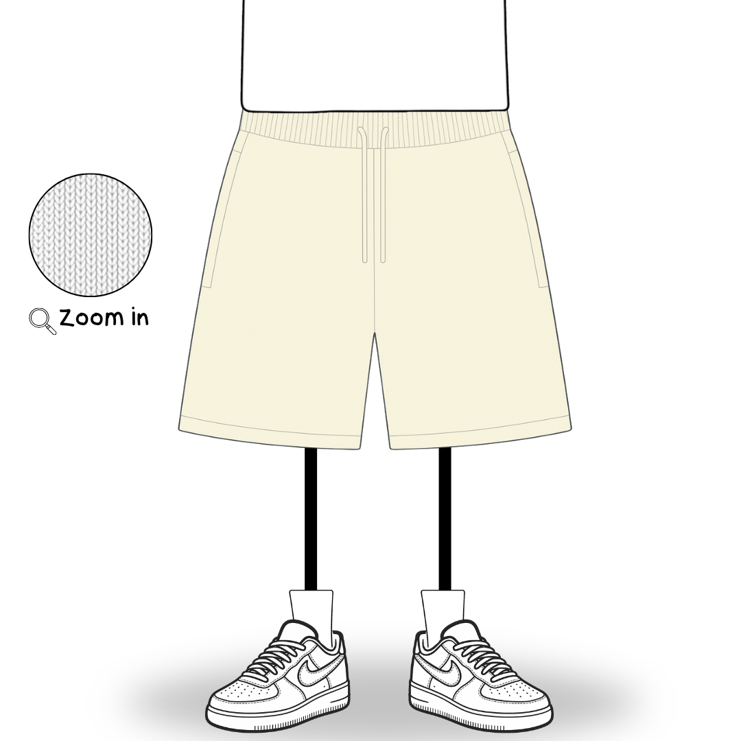 the soft-knit short - creme