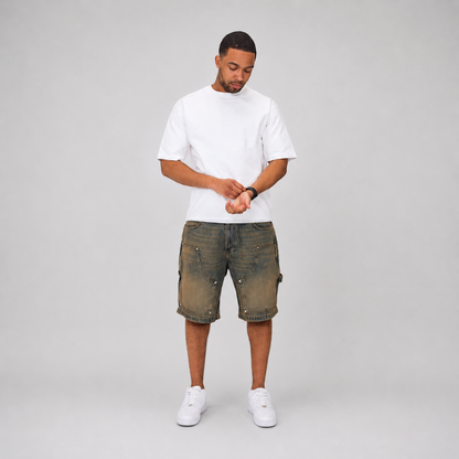 the denim carpenta' shorts - blue (mocha wash) No Sauce