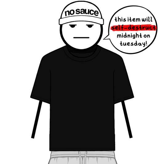 the perfect slim tee - black no sauce
