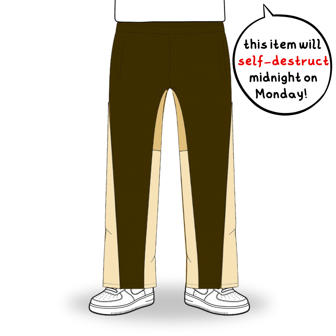 the flared jogga' - brown