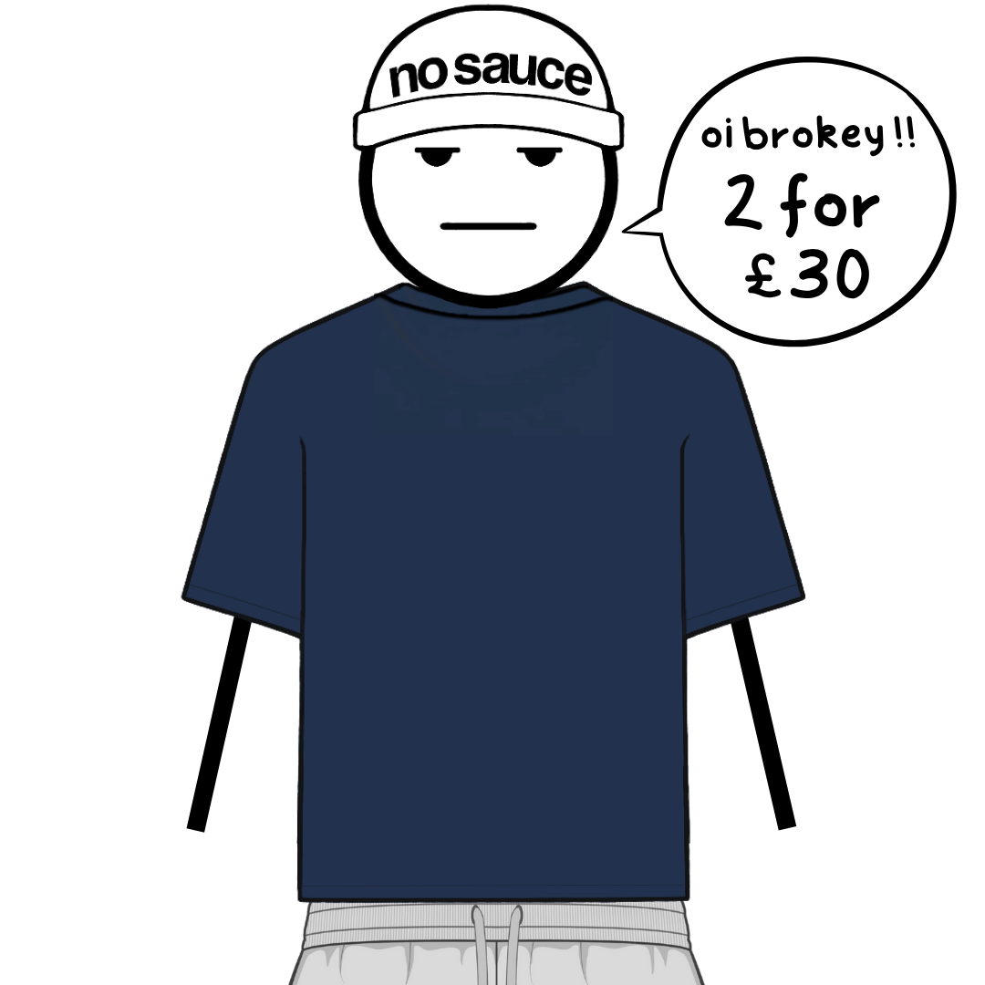 the perfect slim tee - navy no sauce