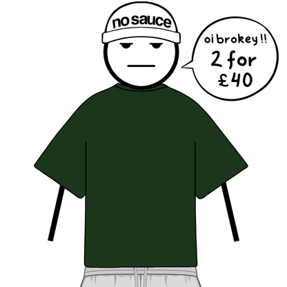 the perfect oversized tee - forest green no sauce