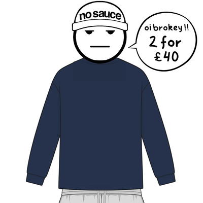 the perfect long sleeve tee - navy no sauce