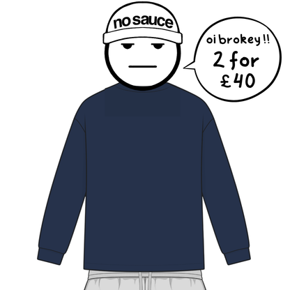 the perfect long sleeve tee - navy no sauce