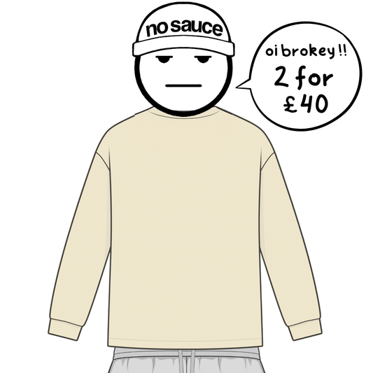 the perfect long sleeve tee - cream no sauce