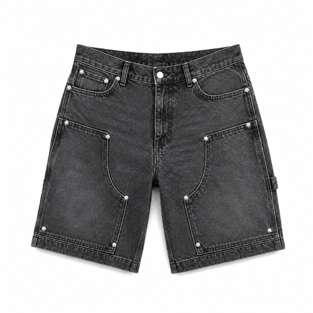 the denim carpenta' shorts - grey No Sauce