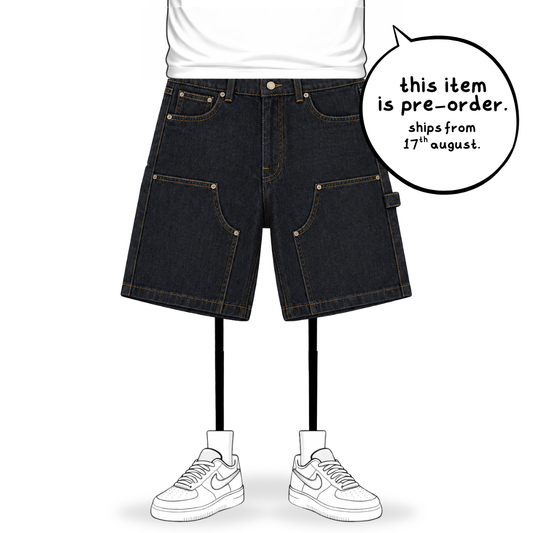 the raw denim carpenta' shorts No Sauce
