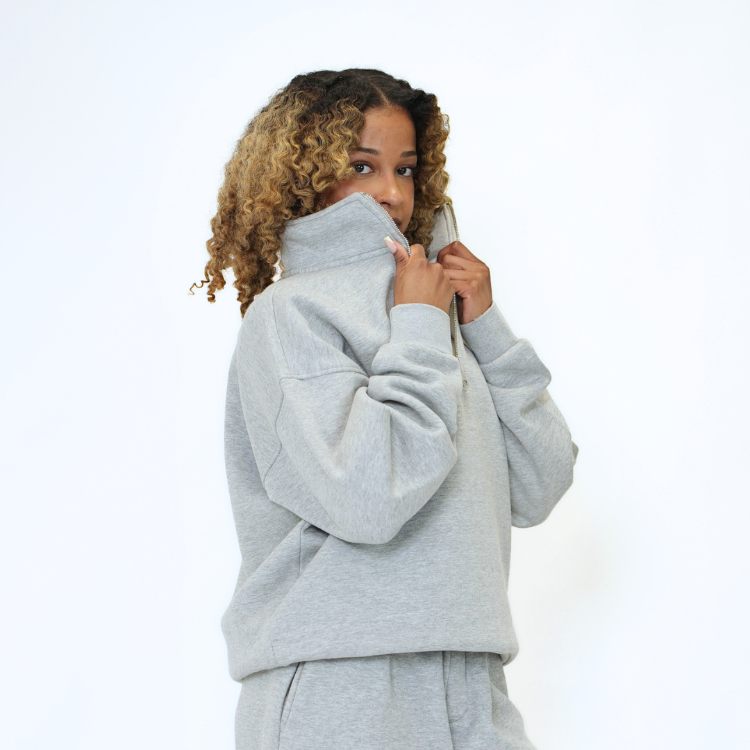the quarter zippa' - grey – No Sauce