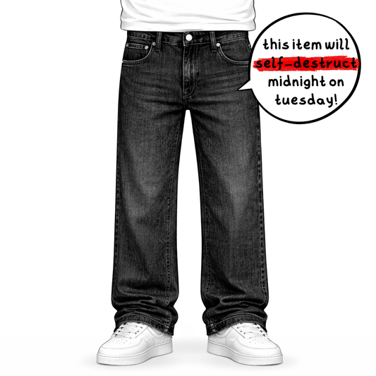 the straight leg jeans - black No Sauce