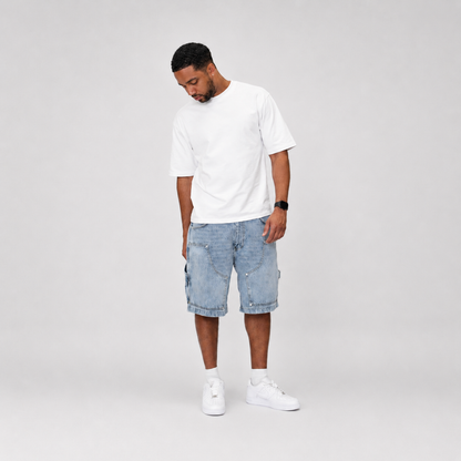 the denim carpenta' shorts - light blue No Sauce