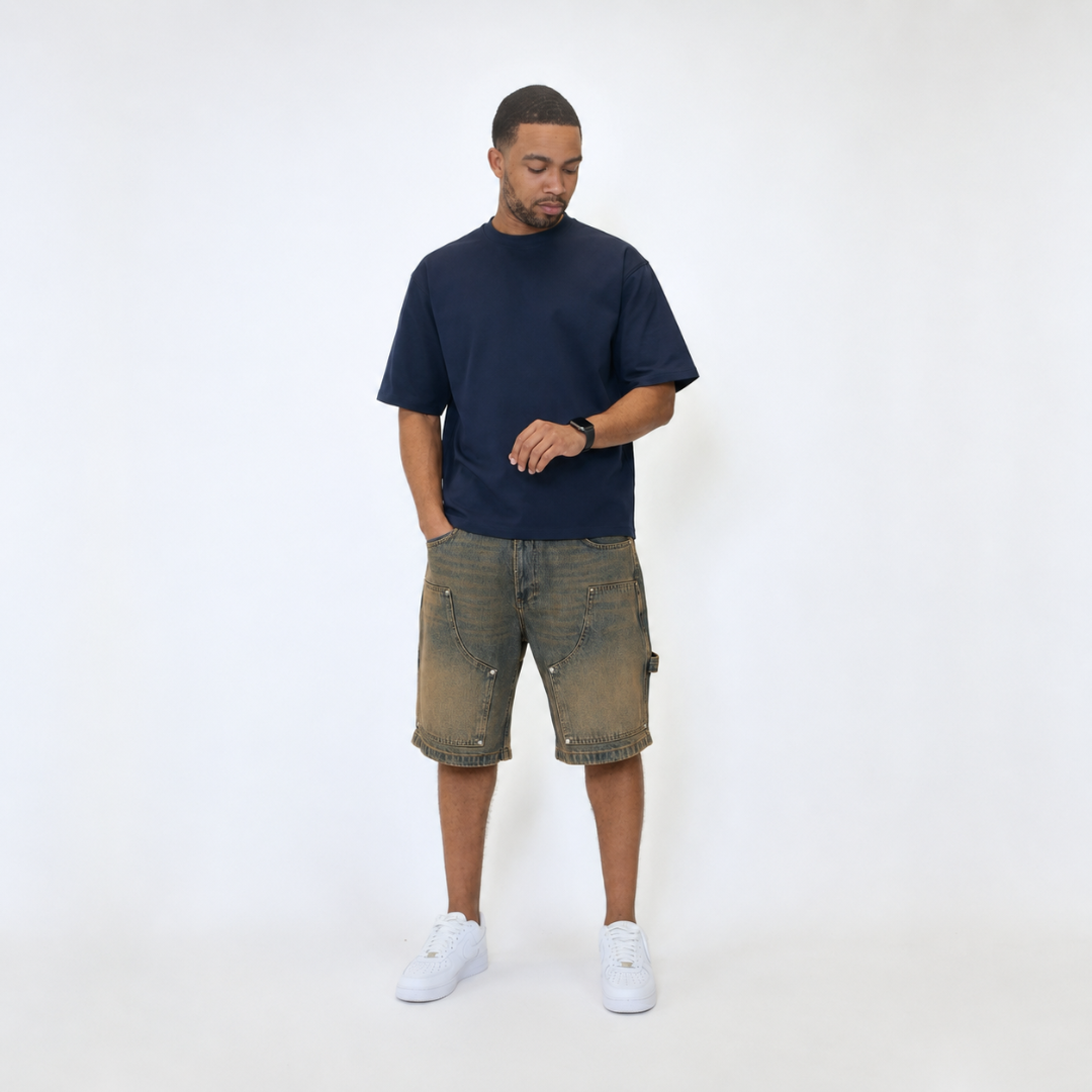 the perfect oversized tee - navy no sauce
