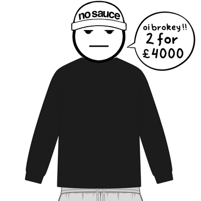 the perfect long sleeve tee - black no sauce