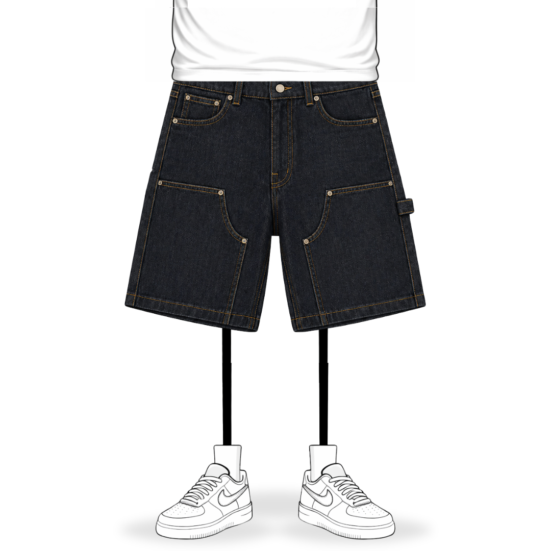 the raw denim carpenta' shorts No Sauce