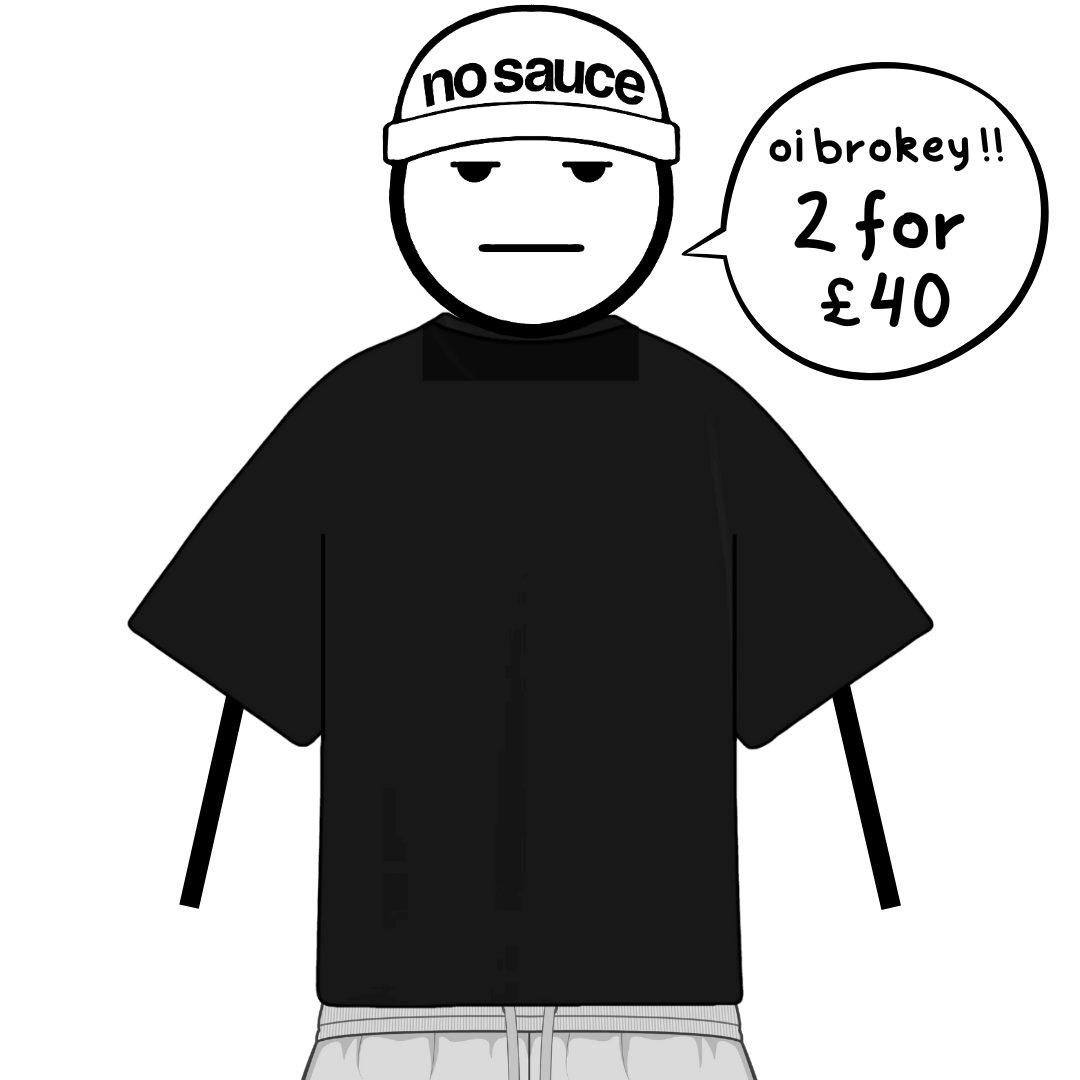the perfect oversized tee - black no sauce