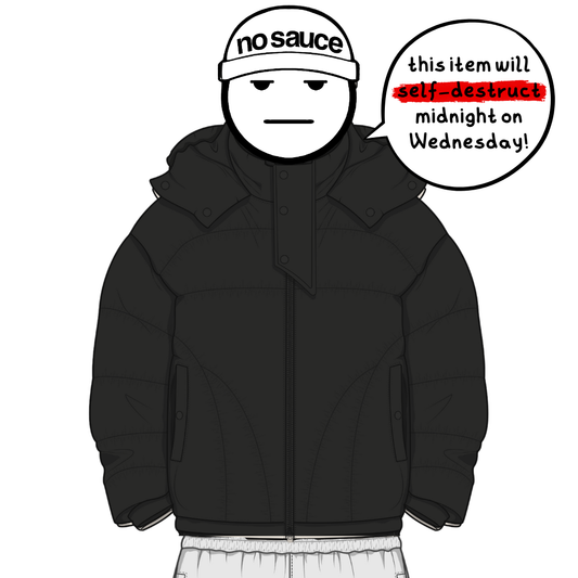 the cloud puffa’ - black No Sauce