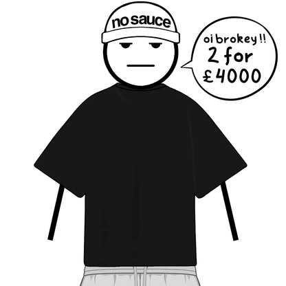 the perfect oversized tee - black no sauce