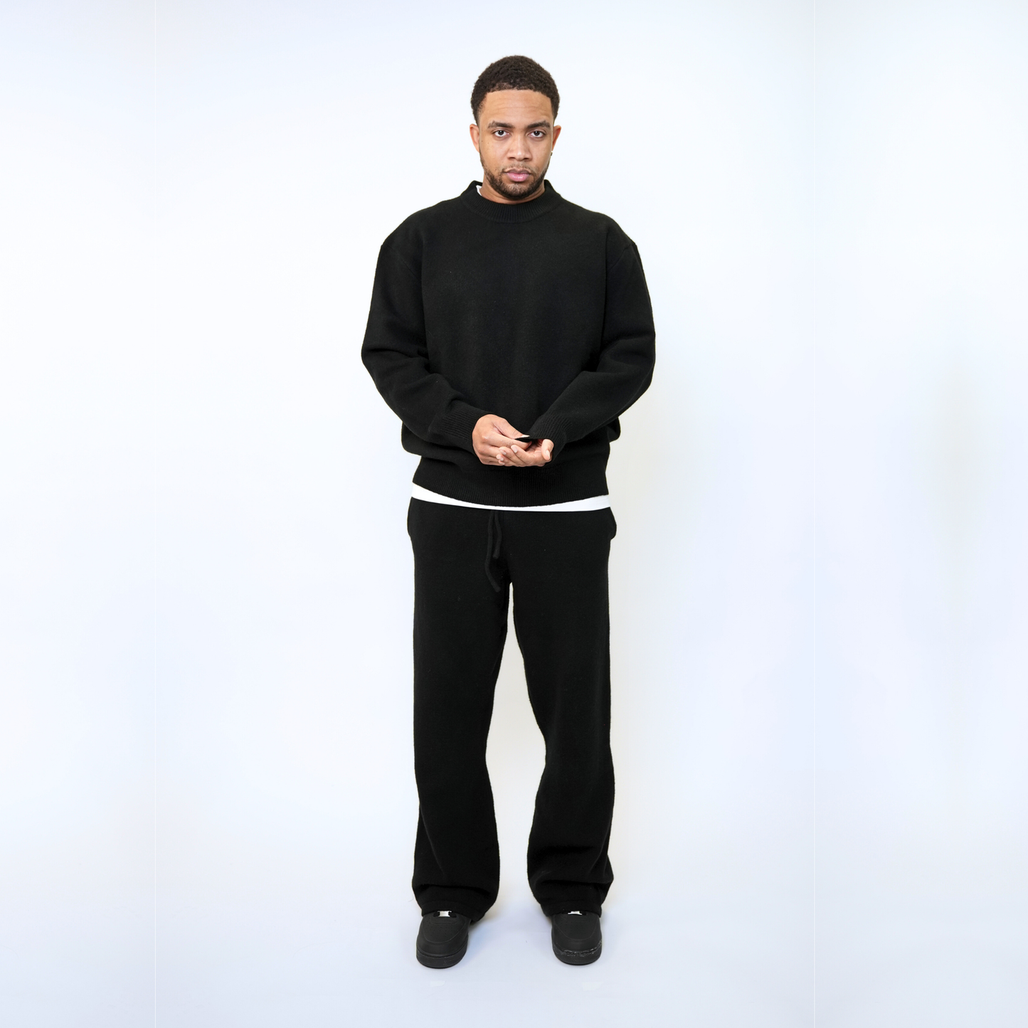 the soft-knit straight leg jogga' - black No Sauce