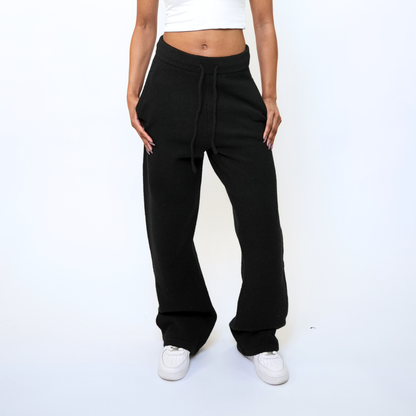 the soft-knit straight leg jogga' - black No Sauce