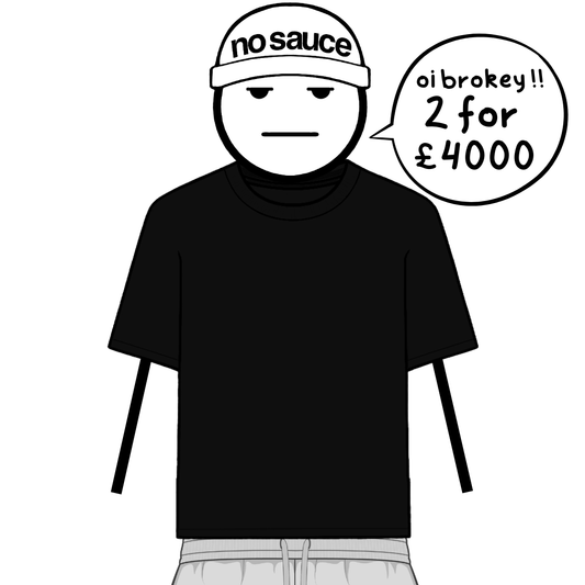 the perfect slim tee - black no sauce