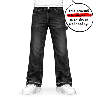 the flared carpenta' jeans - grey – No Sauce