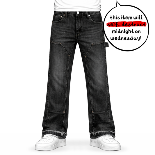 the flared carpenta' jeans - black No Sauce