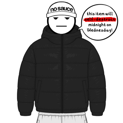 the down puffa’ - black No Sauce