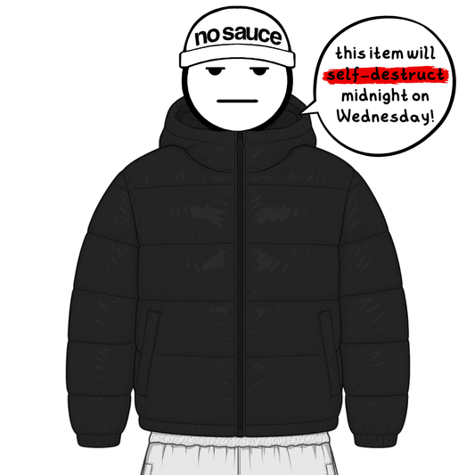 the down puffa’ - black No Sauce