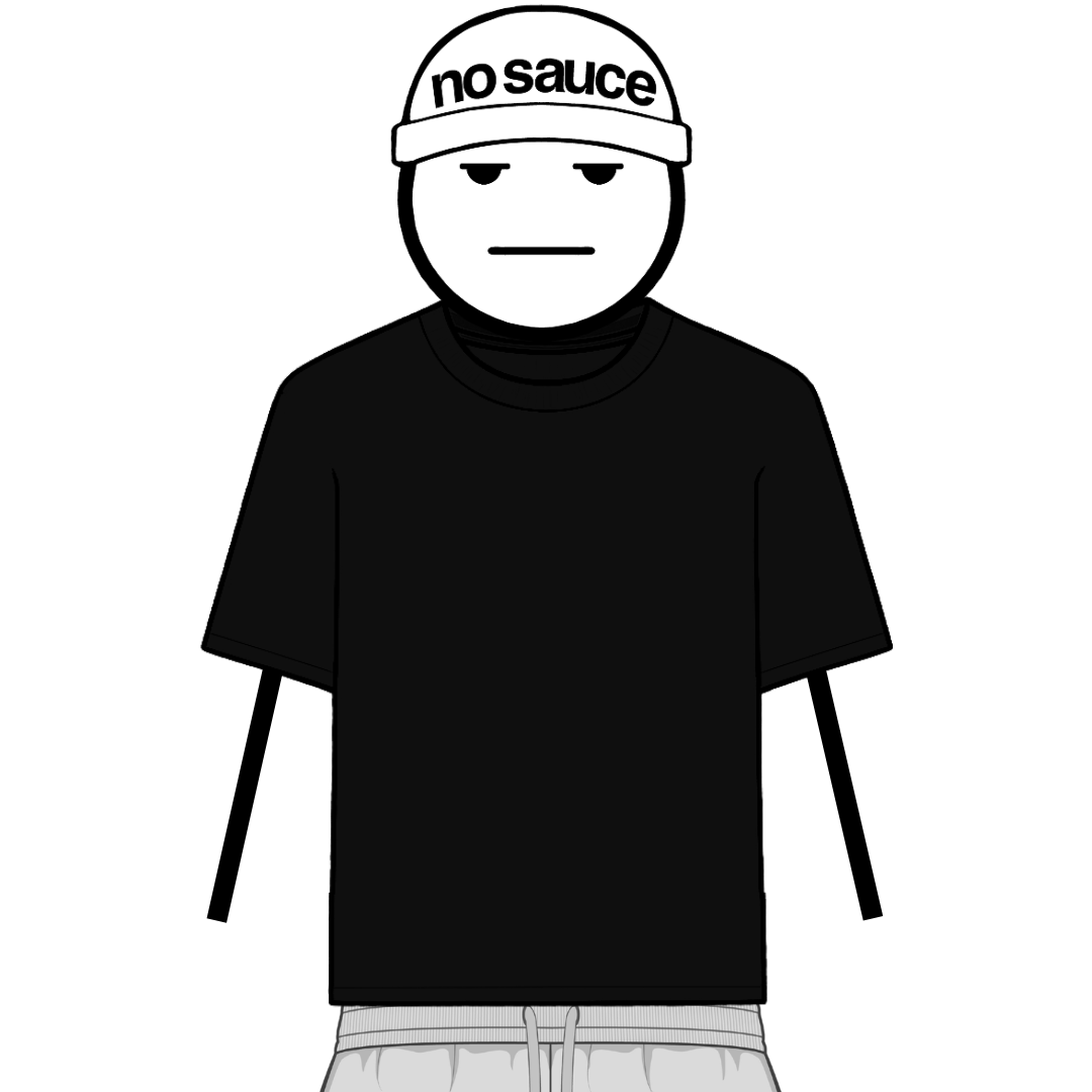 the perfect slim tee - black no sauce