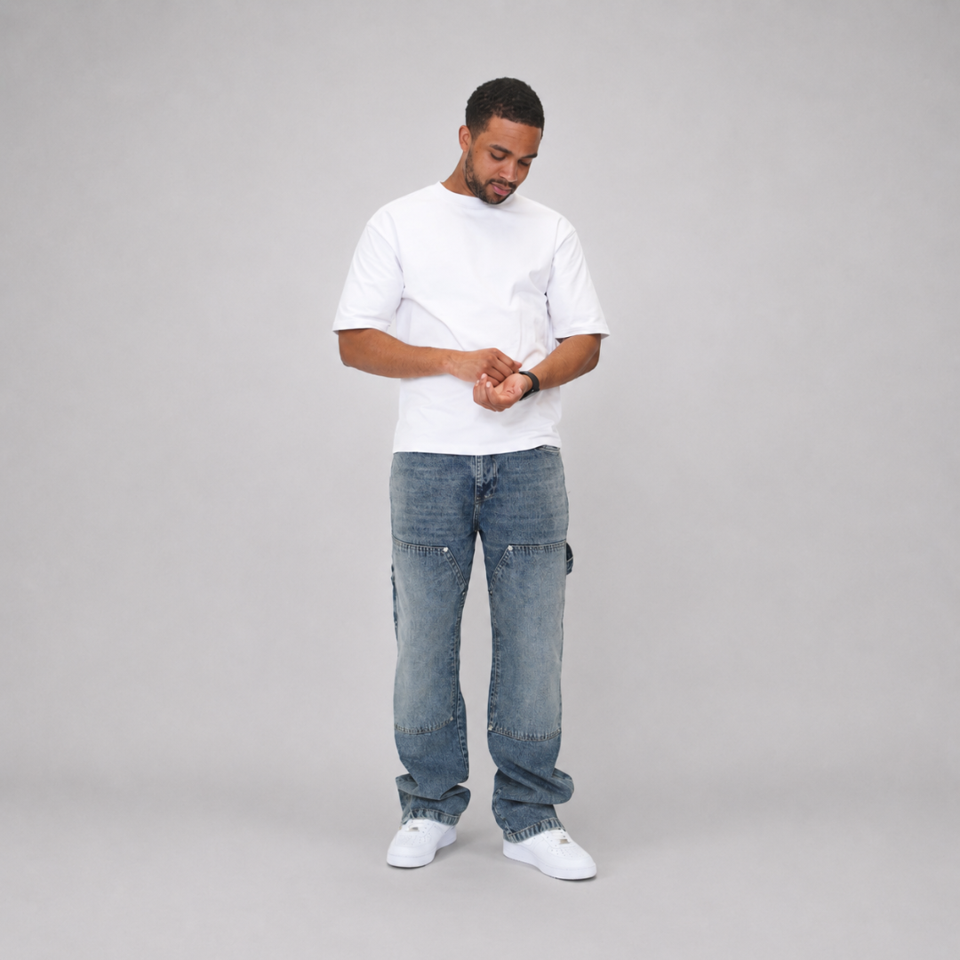 the straight leg carpenta’ jeans - blue No Sauce