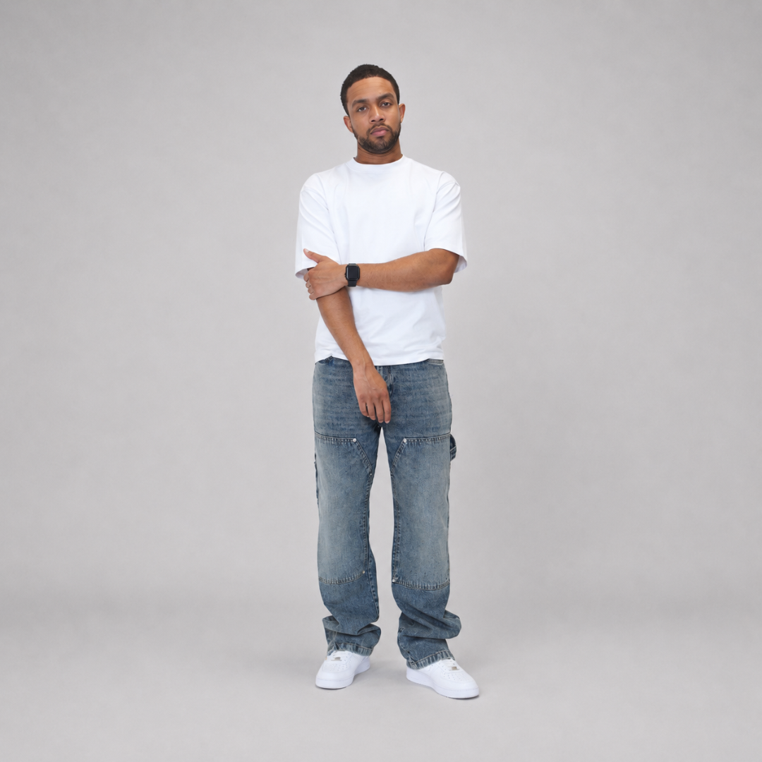the straight leg carpenta’ jeans - blue No Sauce