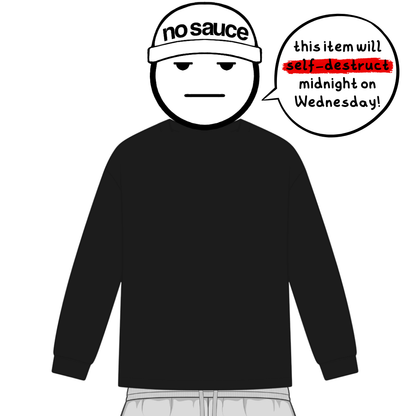 the perfect long sleeve tee - black no sauce