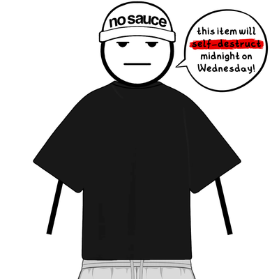 the perfect oversized tee - black no sauce