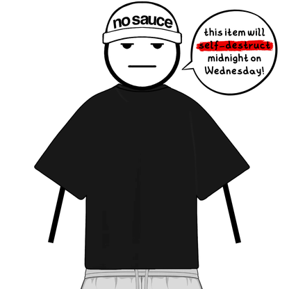 the perfect oversized tee - black no sauce