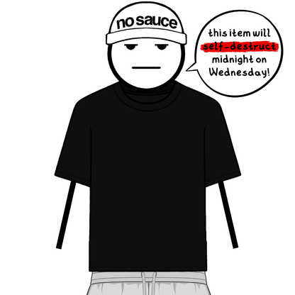 the perfect slim tee - black no sauce