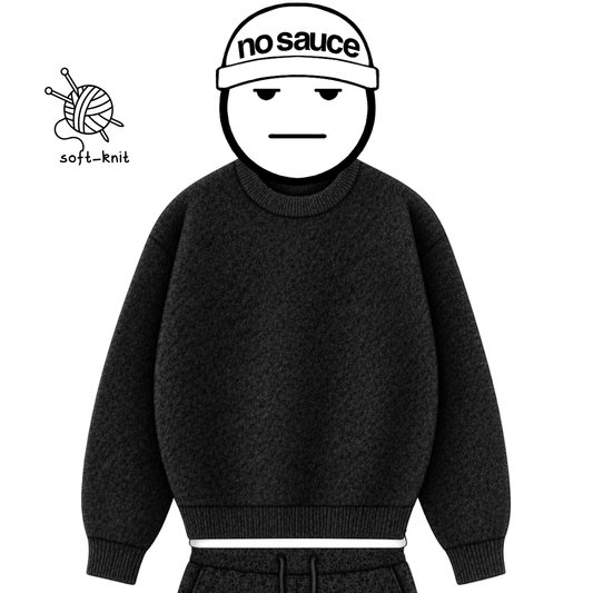 the soft-knit sweata' - black No Sauce