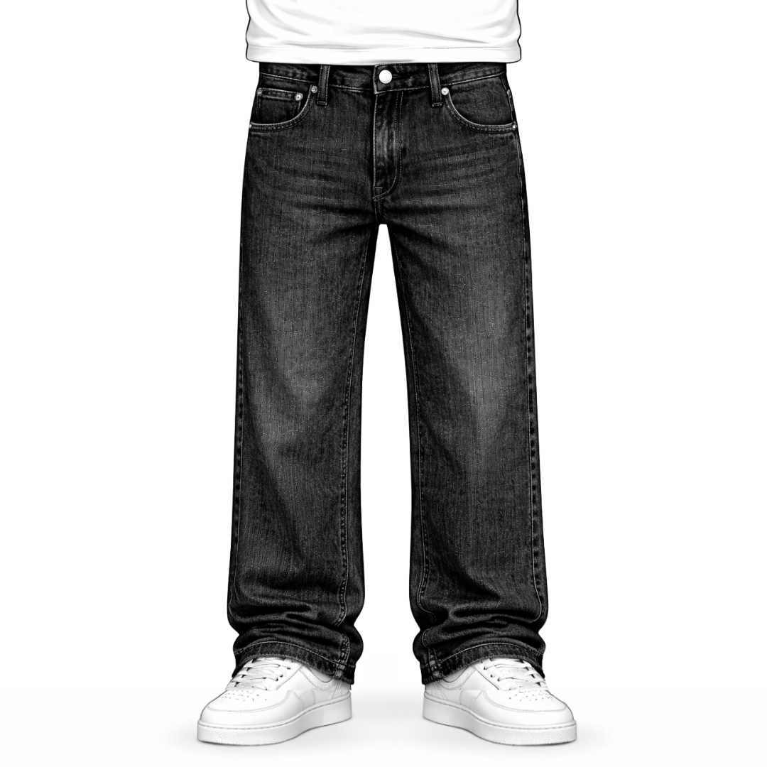 the straight leg jeans - black No Sauce