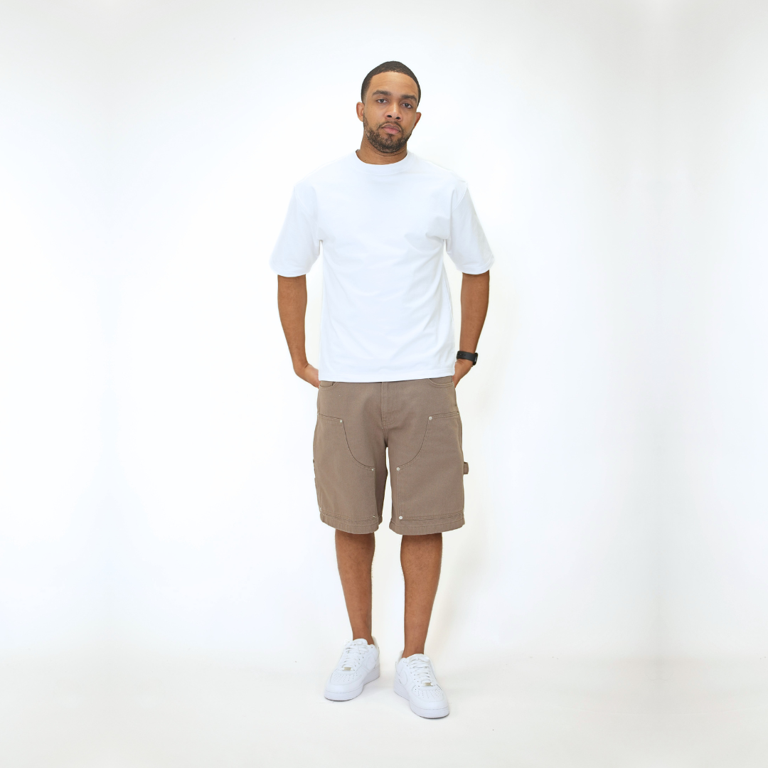 the denim carpenta' shorts - washed brown No Sauce