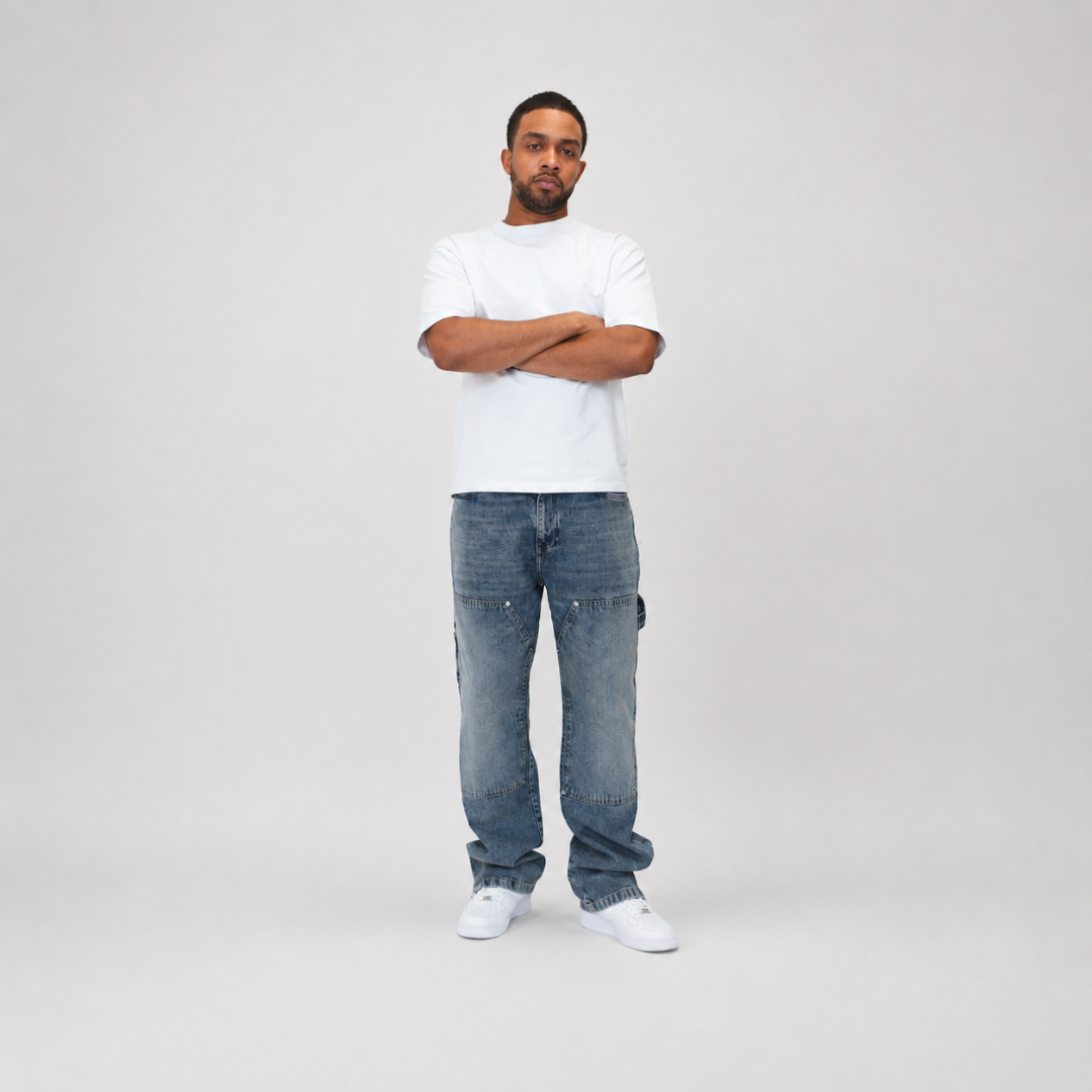 the straight leg carpenta’ jeans - blue No Sauce