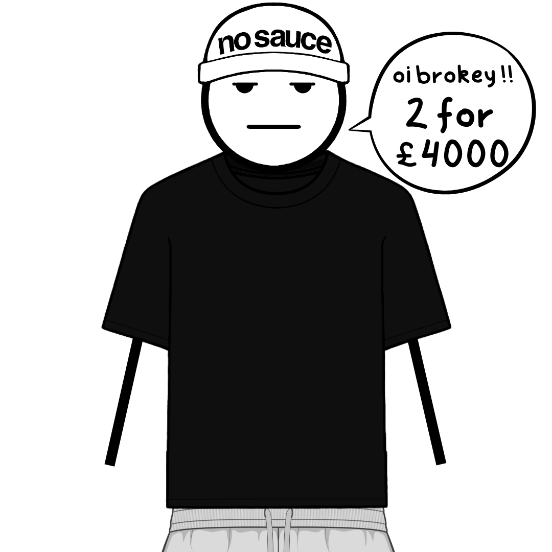 the perfect slim tee - black no sauce