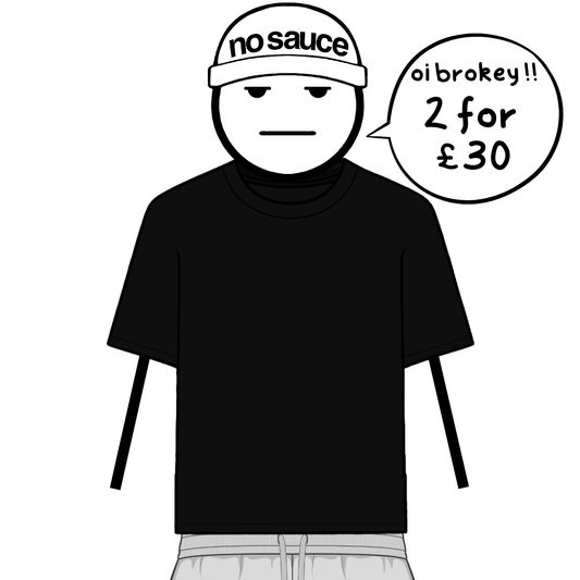 the perfect slim tee - black no sauce