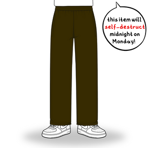 the straight leg jogga' - brown