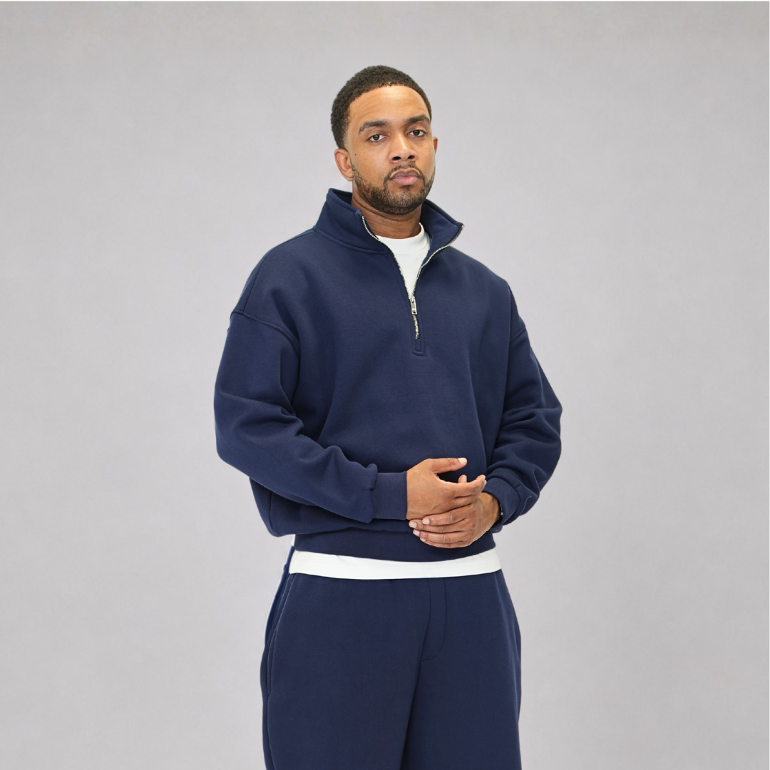 the quarter zippa' - navy no sauce