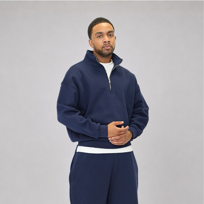 the quarter zippa' - navy no sauce
