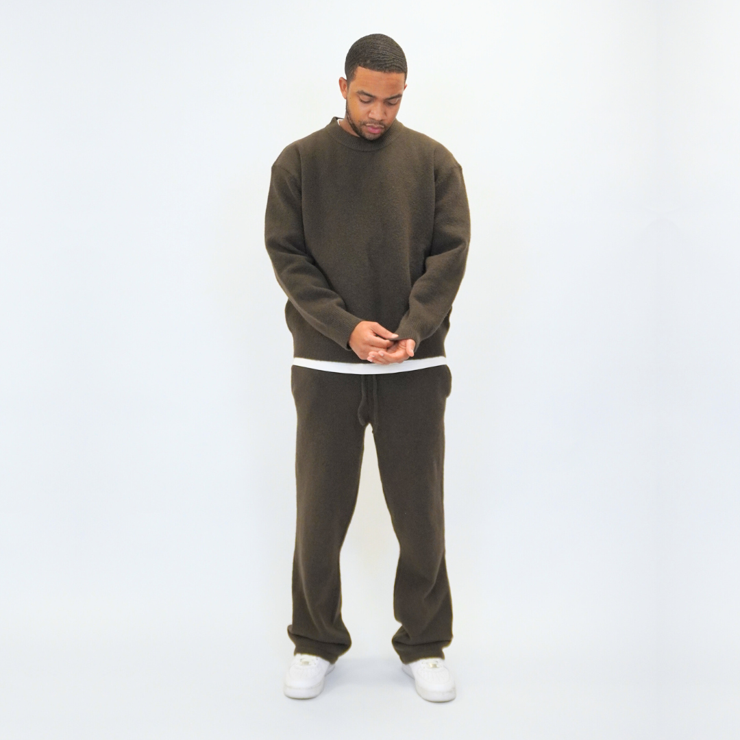 the soft-knit sweata' - brown No Sauce