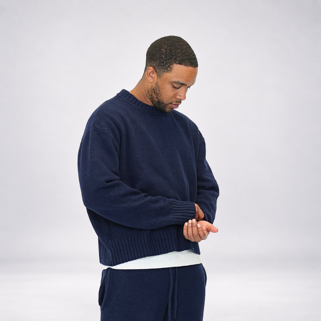 the soft-knit sweata' - navy No Sauce